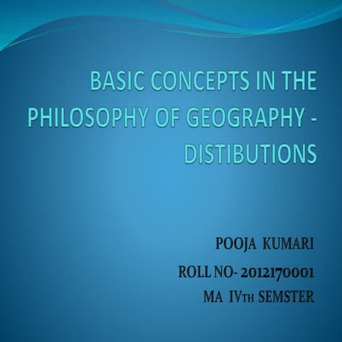 Spatial distribution