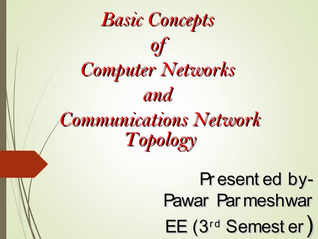 Basic concepts of computer Created by :- king parmeshwar pawar 