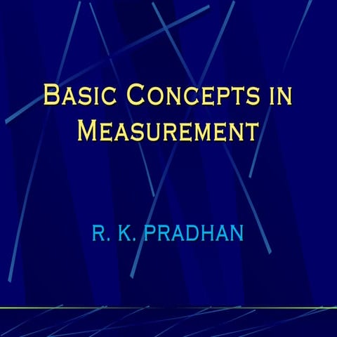 Basic concepts of measurement