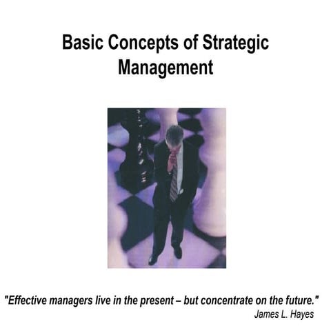 Basic Concepts Of Strategic Management