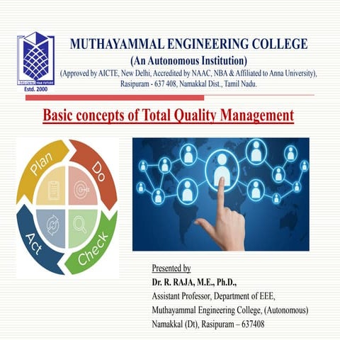 Basic concepts of Total Quality Management 
