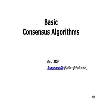 Basic Consensus Algorithms | PPT