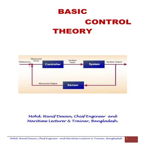 Chapter 1 basic components of control system | PPT