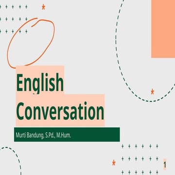 BASIC CONVO untuk PEMULA DALAM MENINGKATKAN SPEAKING | PPTX