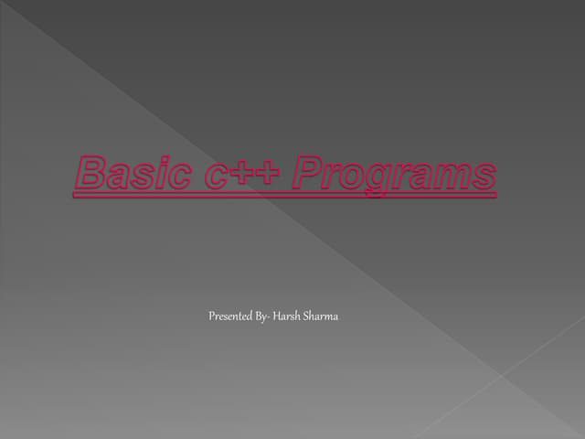 C- Programs - Harsh
