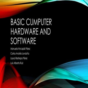 Basic computer hardware and software | PPTX