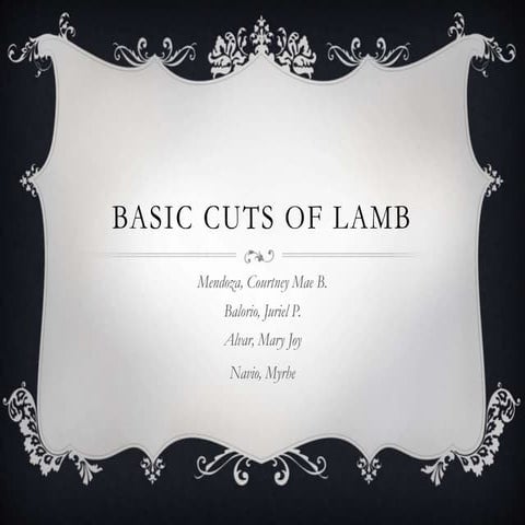 Basic Cuts of Lamb