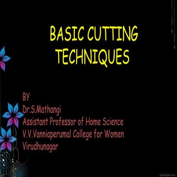 Basic Cutting Techniques of Fruits and Vegetables