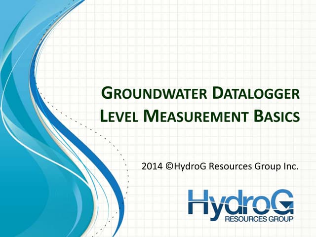Basic Datalogger Water Level Measurement