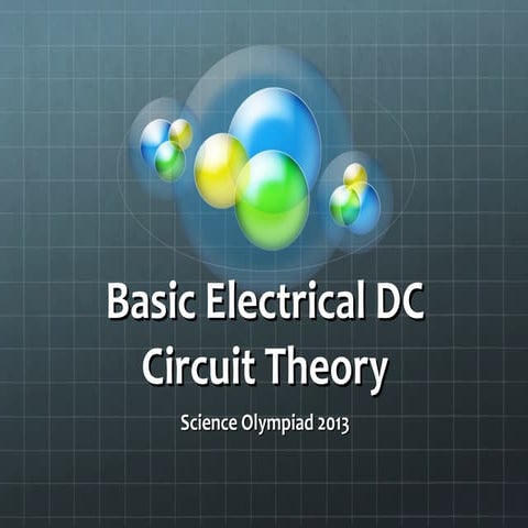 Basic dc circuit theory