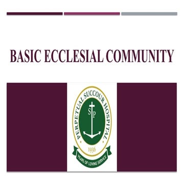 Basic Ecclesial Community Logo Diocese Of Kalookan | Basic Ecclesial