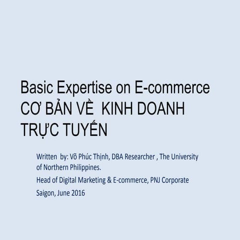 Basic ecommerce expertise for beginners