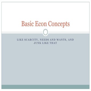 Basic Economic Concepts