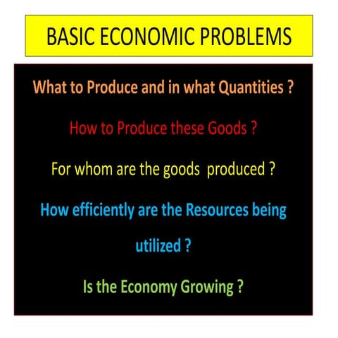 Central problems of an economy | PPTX