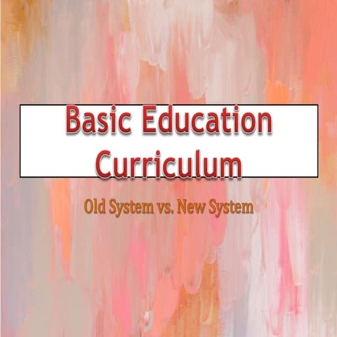 Basic education curriculum