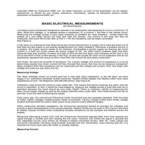 Electrical Measurements Pdf _ Fundamentals of Electric Power ...