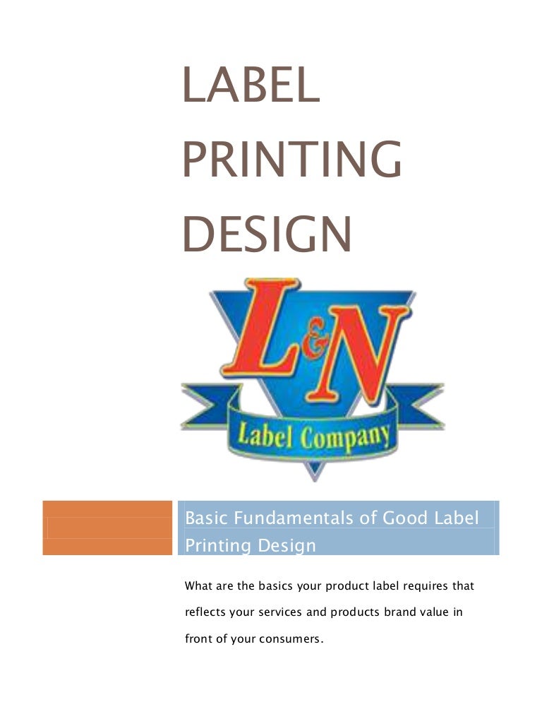 Basic elements of label printing design