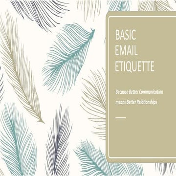 Basic Email Etiquette