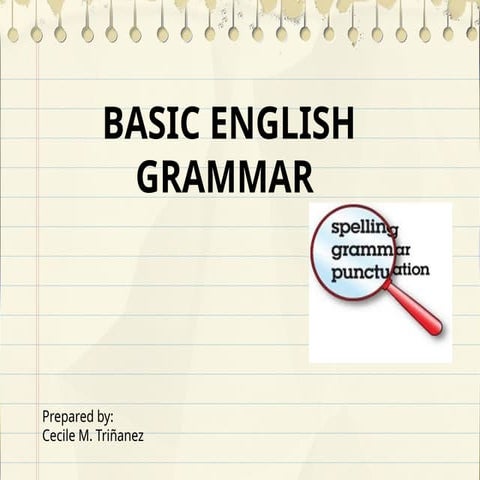 Basic English Grammar Presentation Sample