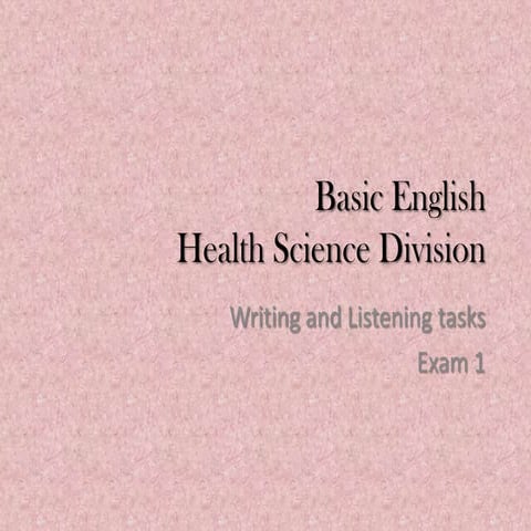 Basic english writing and listening exam