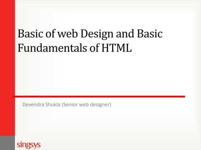 Basic of web design