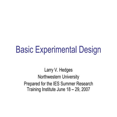 Basic Experimental Design PPT for Research Methodology.ppt