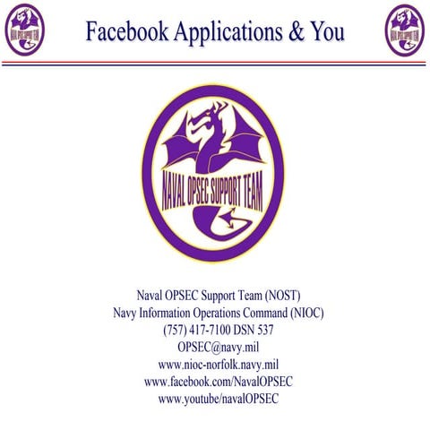 Basic facebook privacy settings & applications