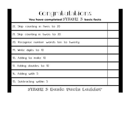 Basic facts stage ladders v.2014