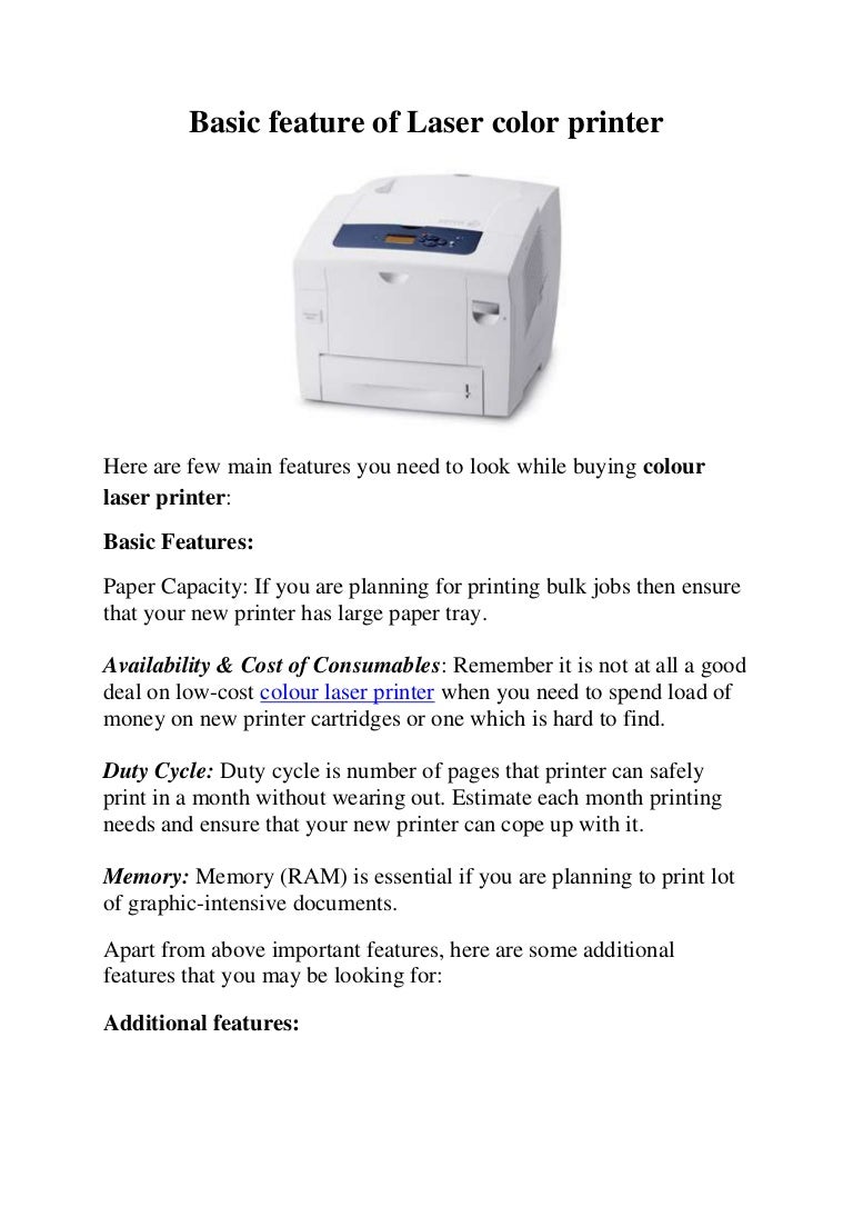 basic color printer