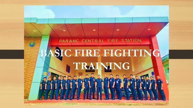 Classes of fire and how to extinguish them | PPTX