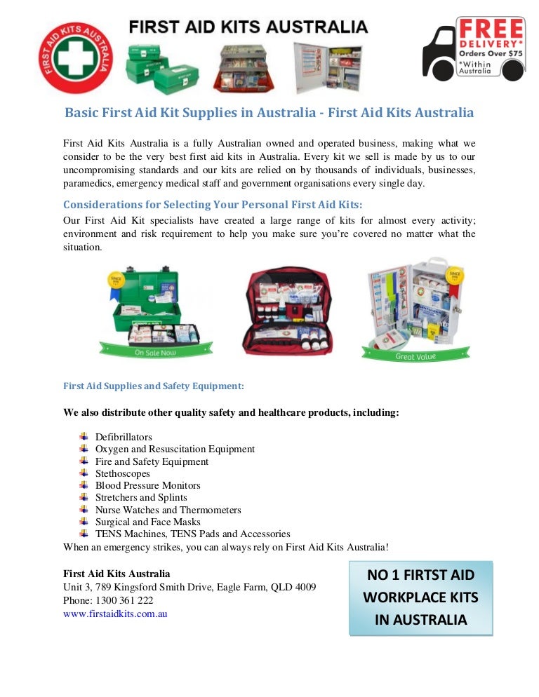 Basic First Aid Kit Supplies in Australia First Aid Kits Australia