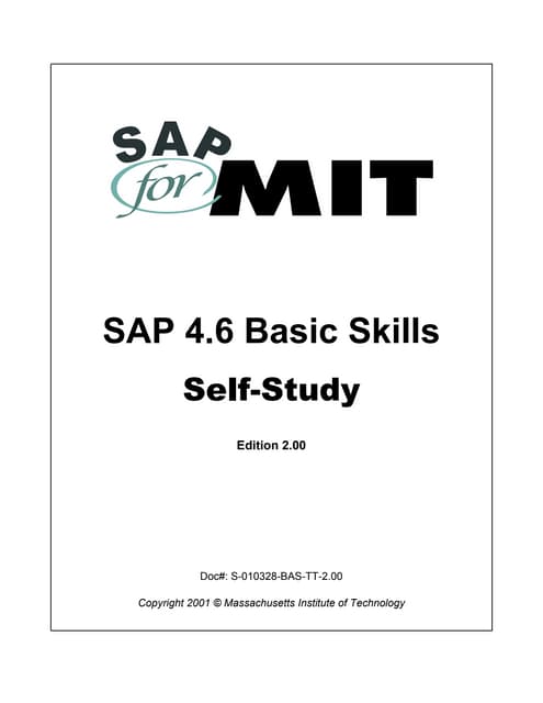 Basic guide of sap