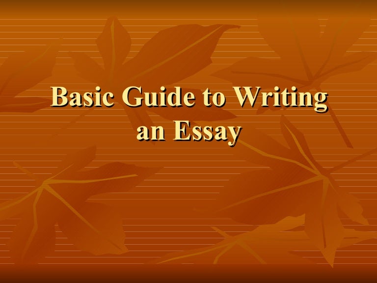 Basic essay writing