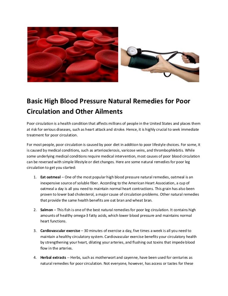 Basic High Blood Pressure Natural Remedies For Poor Circulation And O Basic High Blood Pressure Natural Remedies For Poor Circulation And O