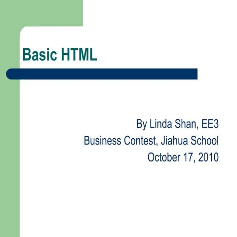 Basic html | PPT