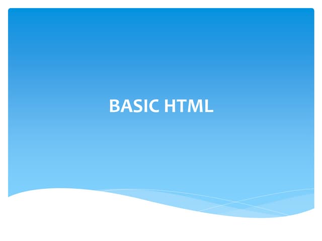 Basic html