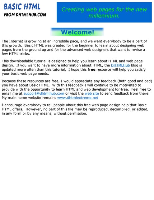 Basic HTML Tutorial For Beginners