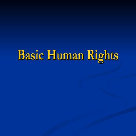 Basic Human Rights