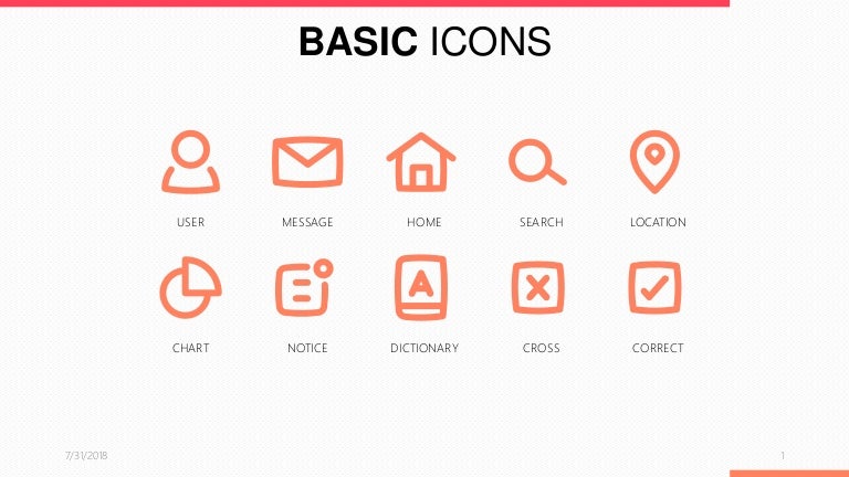 Basic Icons PowerPoint Template Free Download