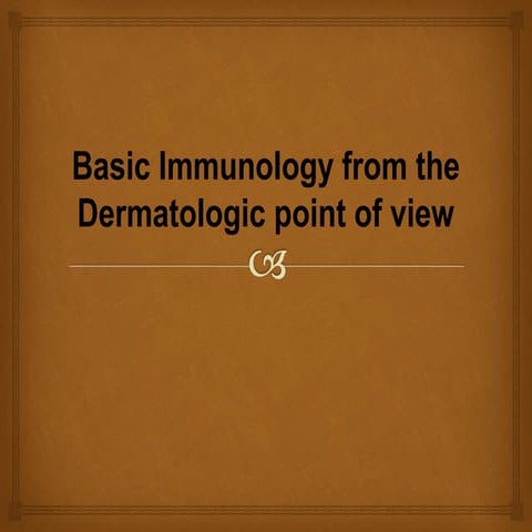 Basic immunology from the dermatologic point of view(innate)