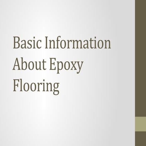 Epoxy flooring | PDF