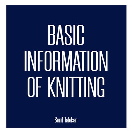 Basic information of knitting