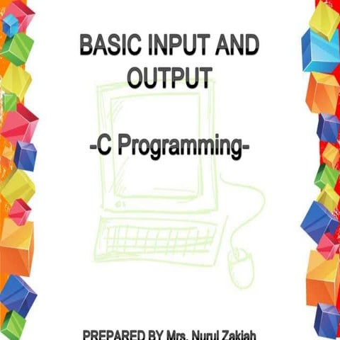 Basic Input and Output | PPT