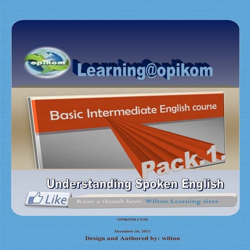 Basic intermediate english course p1