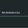 Basic introduction to java | PPT