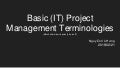 Basic IT Project Management Terminologies