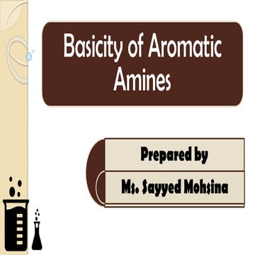 Basicity of  aromatic amine