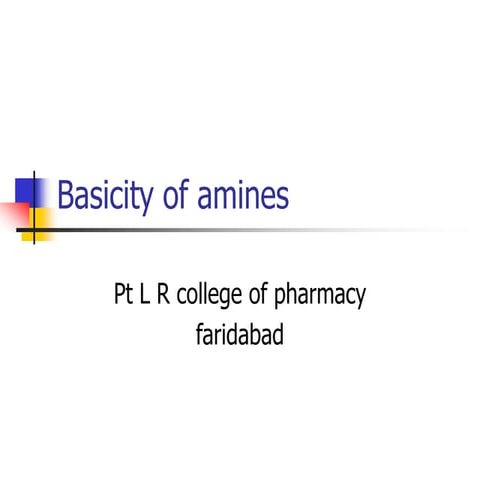 Basicity of amines B-pharmacy 