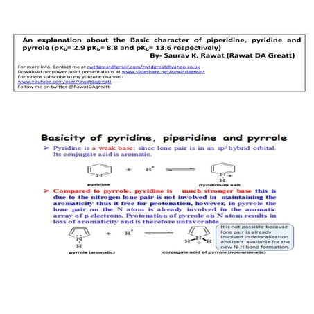 Basicity of heterocyclics pdf