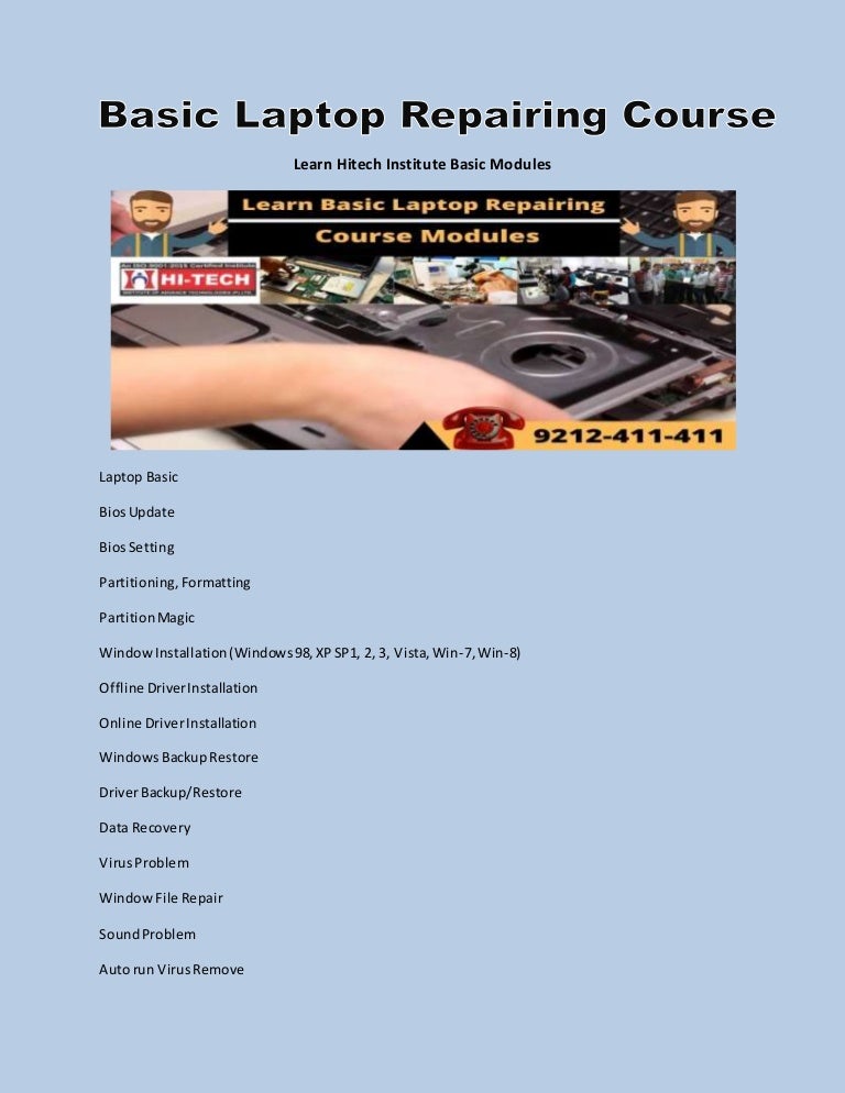Basic laptop repairing course 